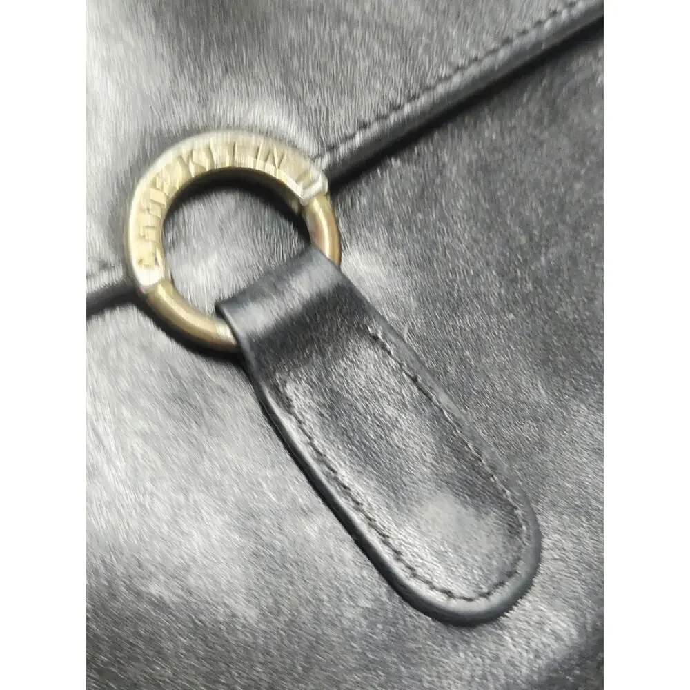 Hobo Vtg Black Genuine Leather Crossbody Anne Klein Boho Inde Retro Grunge 90's